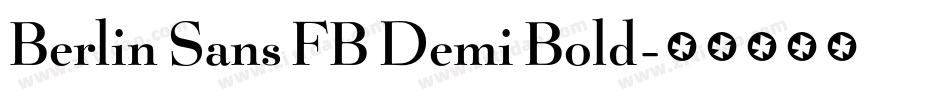 Berlin Sans FB Demi Bold字体转换